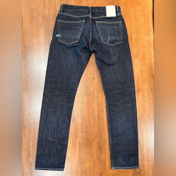 Denham Mens Drill Regular Fit Straight Leg Selvedge. Jeans Dark Wash. Size 32x32 - Picture 2 of 12